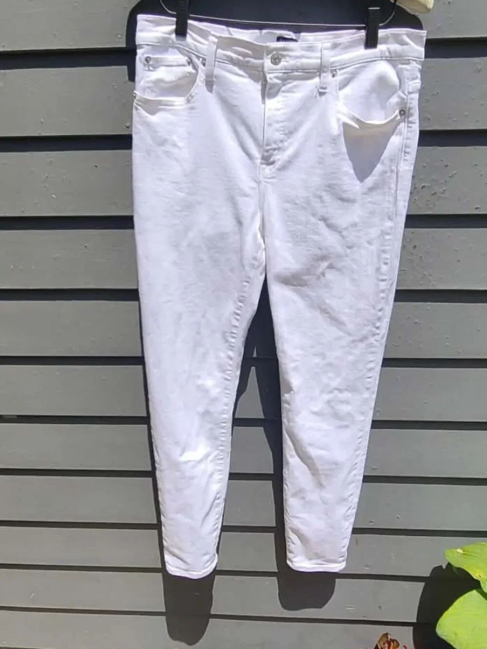 J Crew Factory White Mid Rise Skinny Jeans size 32